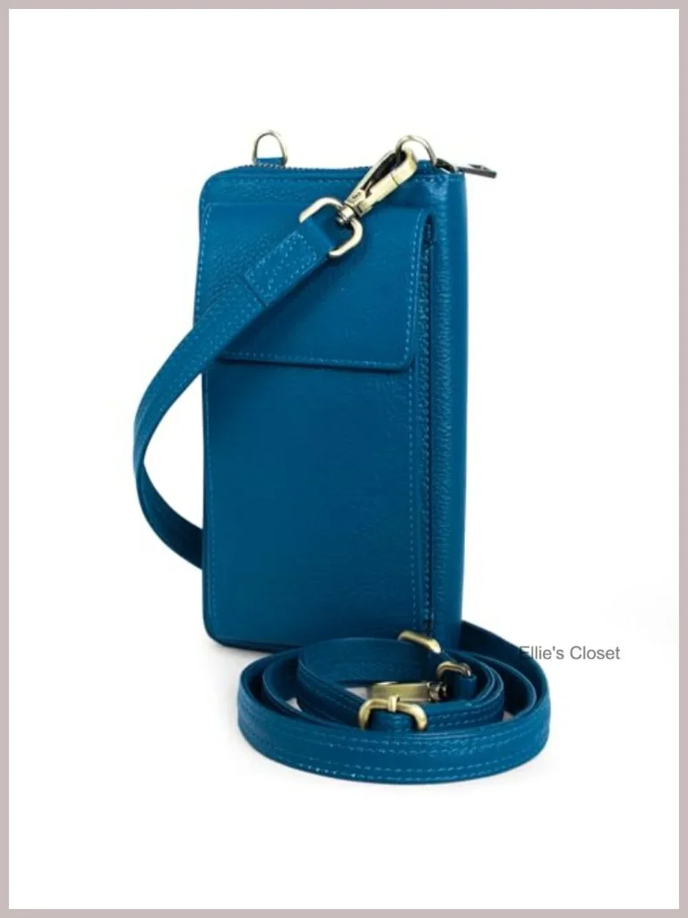 Women's Leather Crossbody Bag RFID Blocking Anti Theft Wallet Purse with